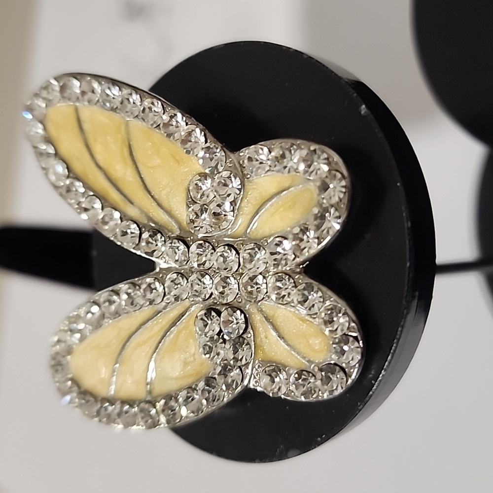 Sparkling Crystal Butterfly Brooch
